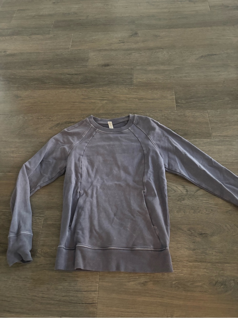 lululemon athletica faded blue crewneck sweatshirt